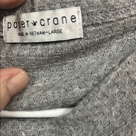 Paper Crane Gray Dolman Sleeve Crop Sweatshirt - Picture 2 of 4